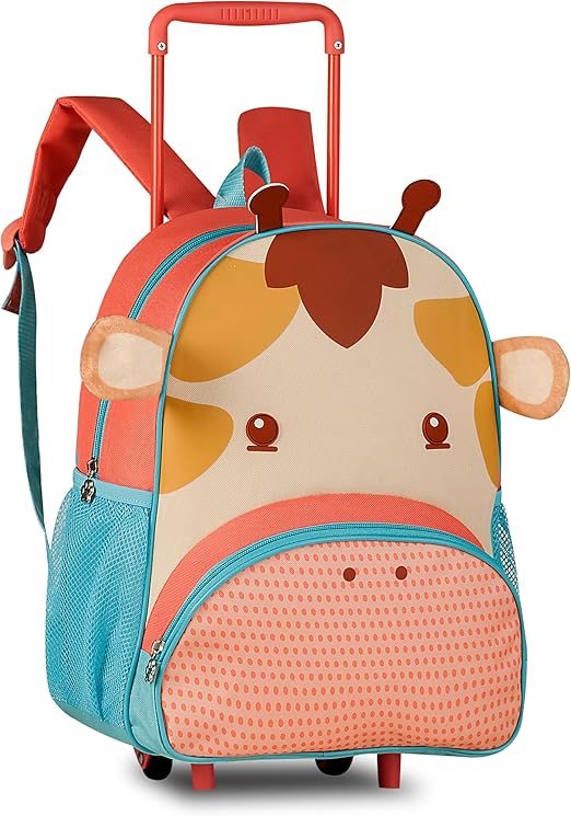 Kit Mochila Rodinha e Lancheira Pets Girafa