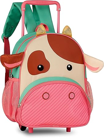 Kit Mochila Rodinha e Lancheira Pets Vaquinha