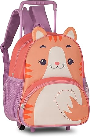 Kit Mochila Rodinha e Lancheira Pets Gatinha