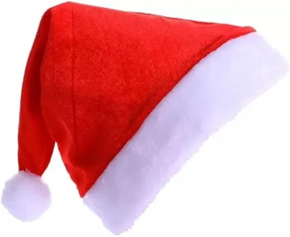 Gorro Papai Noel Veludo Vermelho 40 cm Touca Natal