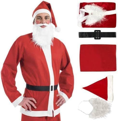 Roupa de Papai Noel Veludo Tamanho Único Completa