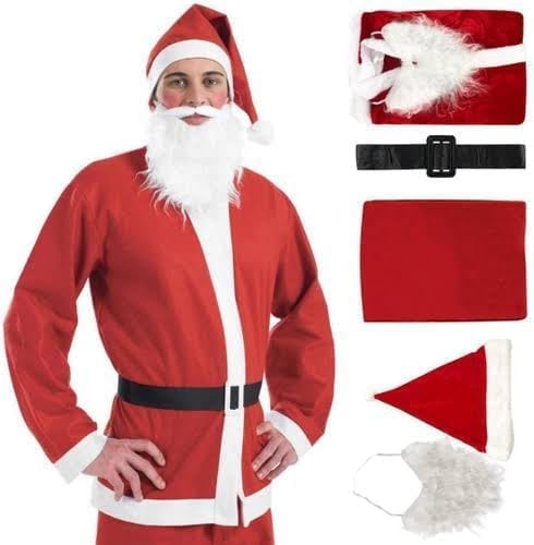 Roupa de Papai Noel Veludo Tamanho Único Completa