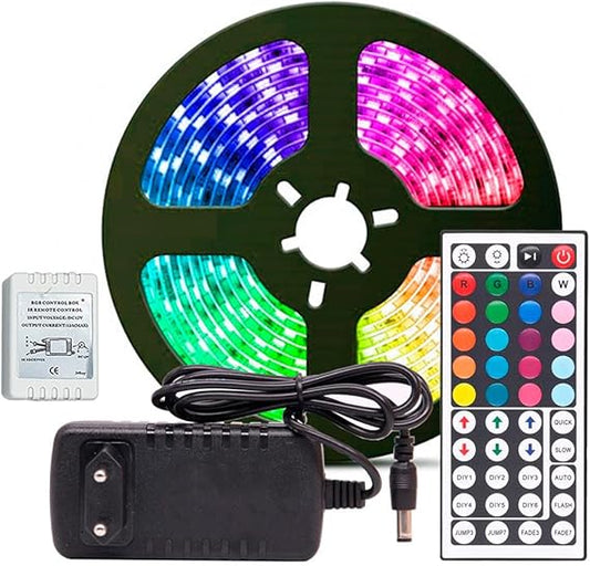 Fita de LED Pisca Pisca 5 Metros 300 LEDs RGB