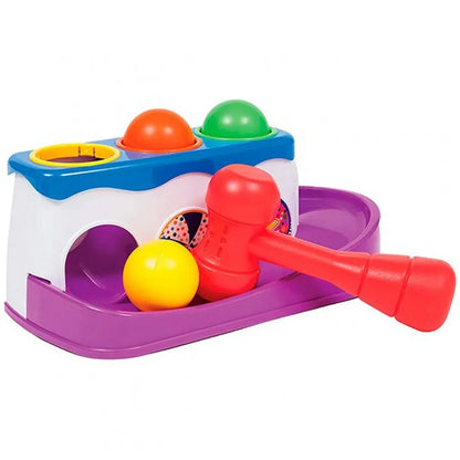 Brinquedo Bate Dog com 2 Bolinhas e Martelo